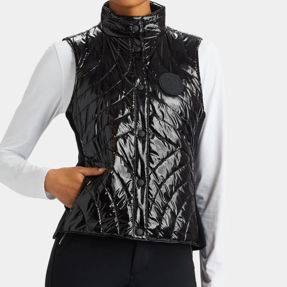 g/fore Jackets & Blazers - G/FORE Quilted Nylon Merino Wool Lined Black Onyx Vest Womens NWT Sz S Golf